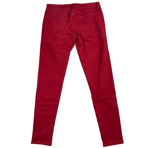 Lovesick size 9 red skinny pants, tiny skull studs, tiny heart on back pocket - Picture 3 of 8